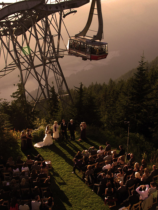 Wedding ceremony at Grouse mountain