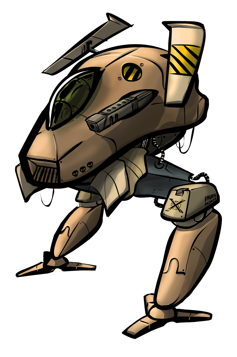 Fennex Fox mech illustration