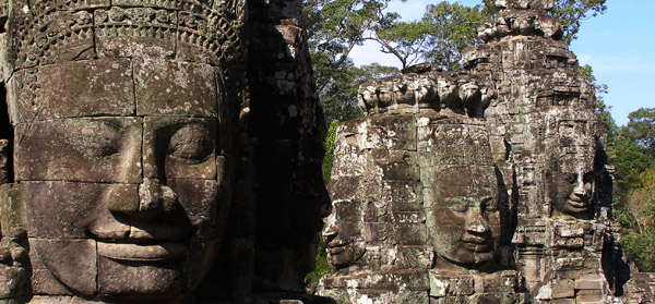 Buddha heads at Angkor Thom